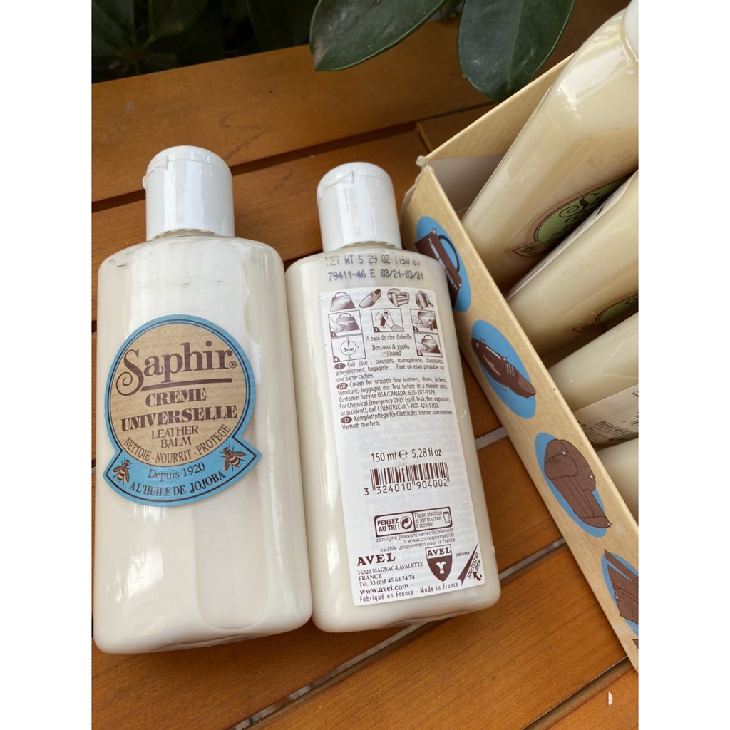 Sữa làm sạch và dưỡng đồ da Saphir Universelle cream (LEATHER CARE, Chăm sóc đồ da)