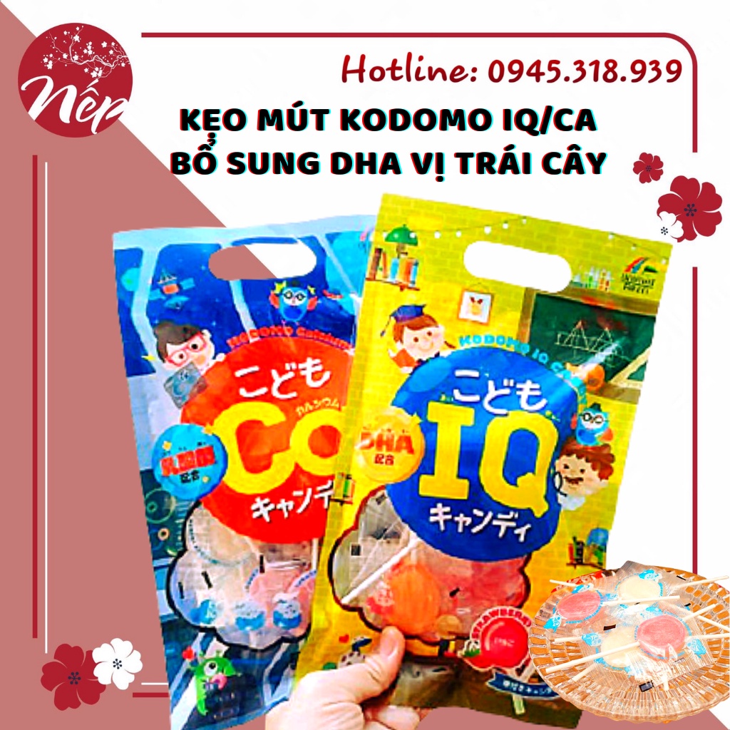 [Mã SKAMFM224 giảm 10% đơn 150K] KẸO MÚT KODOMO IQ/CA BỔ SUNG DHA VỊ TRÁI CÂY (Date: 2023)