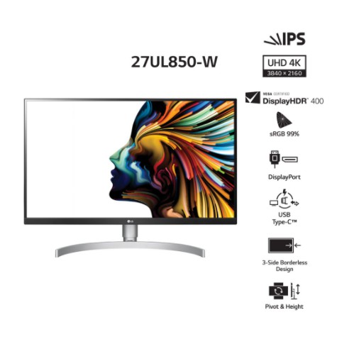 [Mã 157ELSALE1 giảm 5% đơn 3TR] Màn hình LG UHD 27UL850, 27 inch (27UL850) - Hàng Chính Hãng