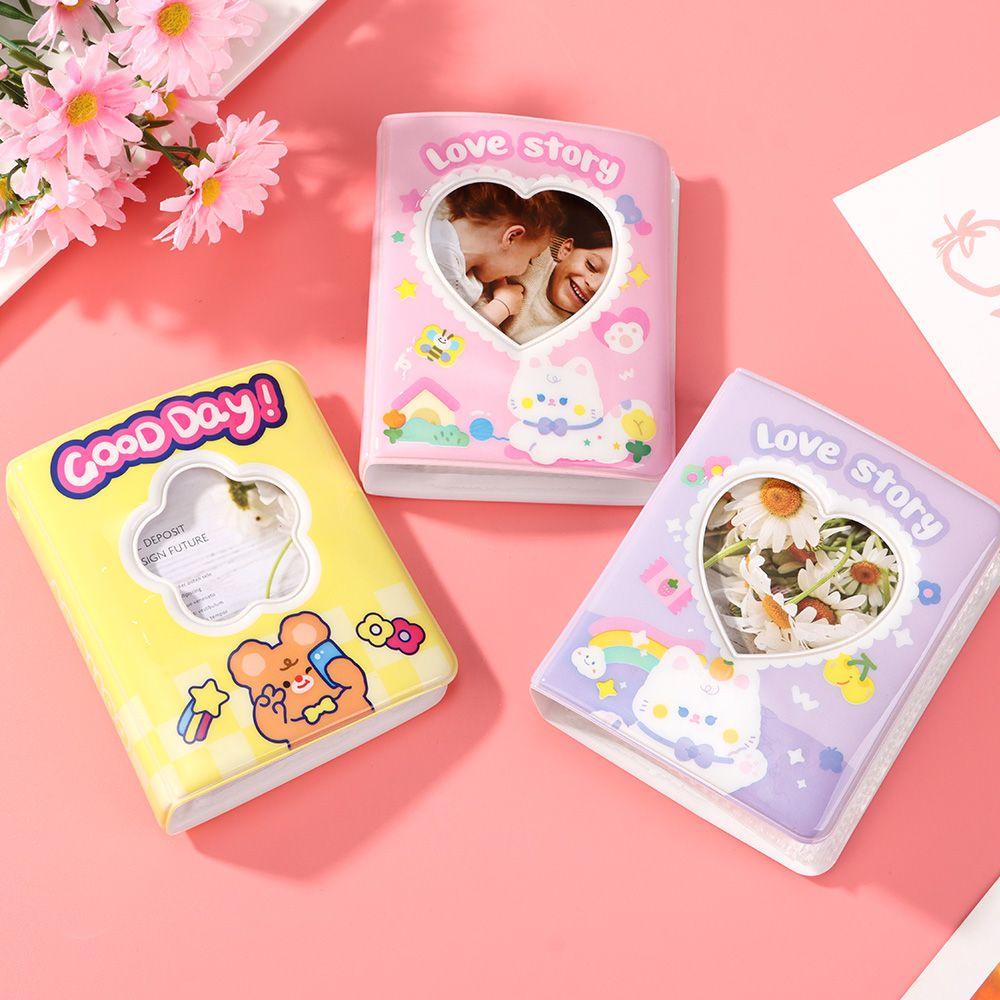 Album Đựng Ảnh 40 Ngăn Hình Trái Tim Giá Đỡ