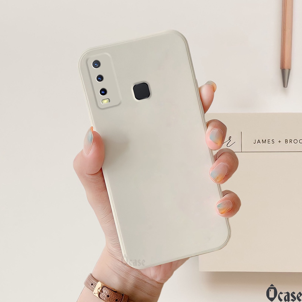 Ốp lưng Vivo Y30 / Y30i / Y50 in hình gấu cạnh viền vuông có bảo vệ camera