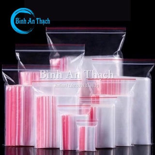 1kg túi zipper / ziplock chỉ đỏ dẻo dày nhiều kích cỡ đa dạng thông dụng - bình an thạch