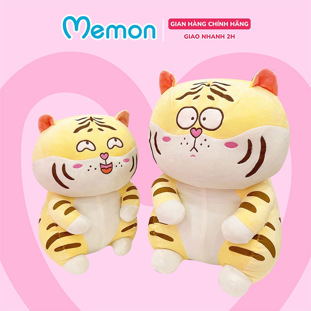 Gấu Bông Hổ Béo Ngồi Mặt Biểu Cảm Cao Cấp Memon