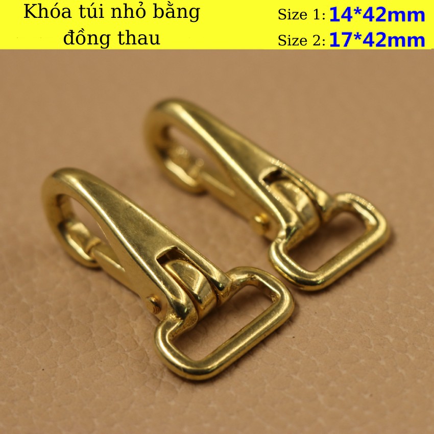 ️️️Móc Khóa Đồng Nguyên Chất 2 Size - (14*42mm - 17*42mm) - Đáy Vuông Cố Định