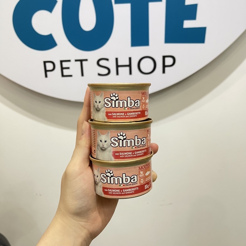 Pate cao cấp Simba vị cá hồi và tôm cho mèo 85gr