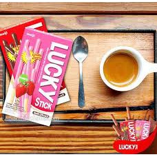 Bánh Lucky stick Meiji ( 38g - 45g ) vị Chocolate , vị chocolate và coffee , vị dâu