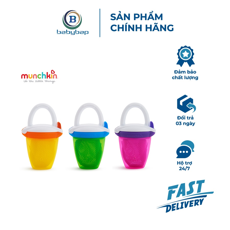 Túi Ăn Chống Hóc Có Nắp Munchkin Phù Hợp Với Bé Từ 6 Tháng Tuổi Trở Lên