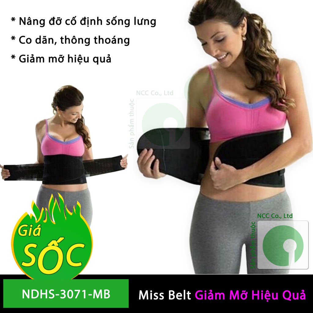 Đai nịt bụng Miss Belt giảm mỡ giảm mỡ hiệu quả - NDHS-3071-MB