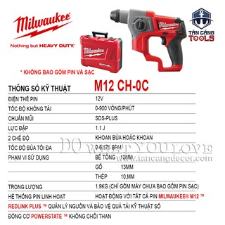MÁY KHOAN BÚA MILWAUKEE CH-0C