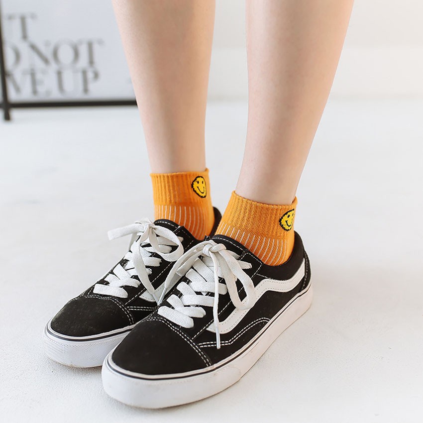 Combo 5 đôi tất mặt cười cho nam và nữ  , cổ ngắn