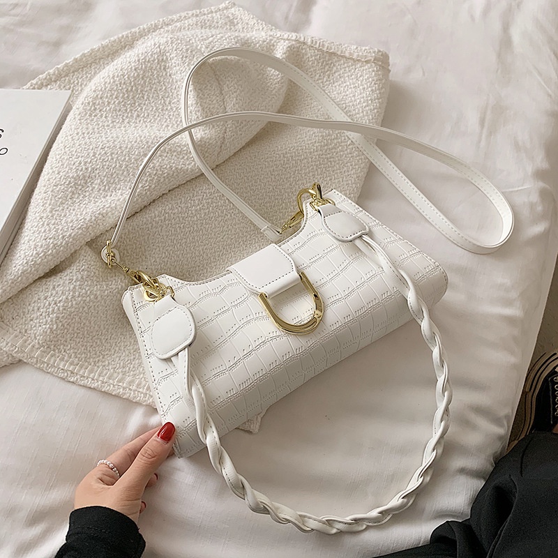 Túi Đeo Vai Họa Tiết Da Cá Sấu Thời Trang Mùa Hè Pháp Cho Nữ 2021