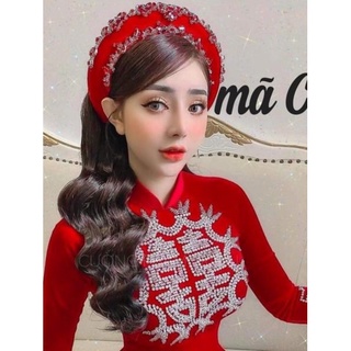 mấn nhung đính đá cô dâu- bờm tóc