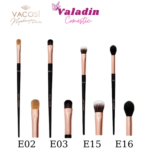 Cọ phủ & tán mắt Vacosi Makeup Brush E02 - E03 - E15 - E16