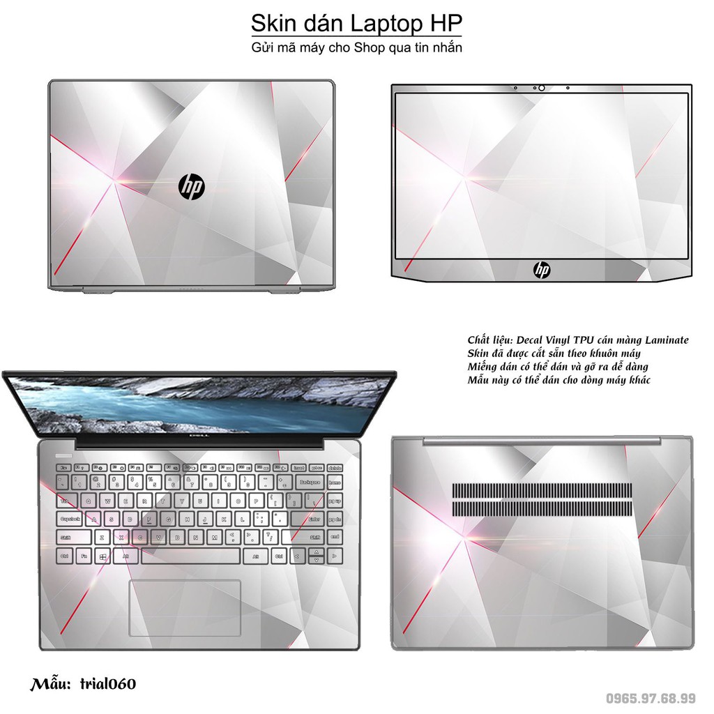 Skin dán Laptop HP in hình Đa giác nhiều mẫu 10 (inbox mã máy cho Shop)