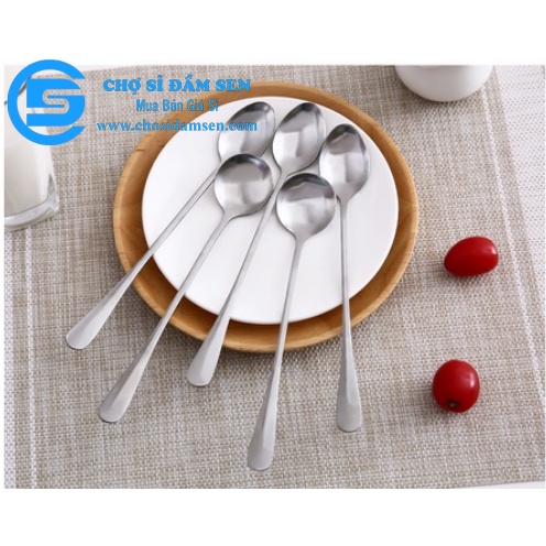 [combo10] Muỗng inox dài Muỗng cà phê chất liệu thép không gỉ thiết kế tay cầm dài tiện dụng G337-Muongcafe