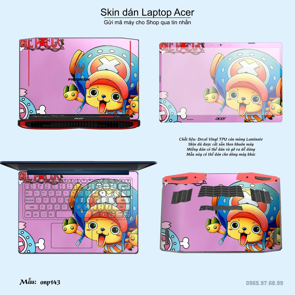 Skin dán Laptop Acer in hình One Piece nhiều mẫu 17 (inbox mã máy cho Shop)