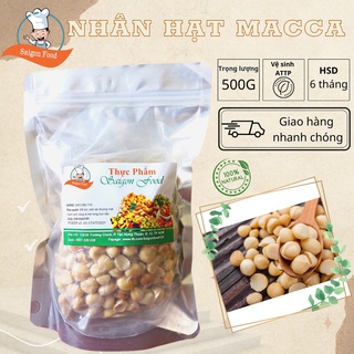 500gr nhân macca bể đôi - sấy lạnh ăn liền - hạt macca tách vỏ hữu cơ lâm đồng