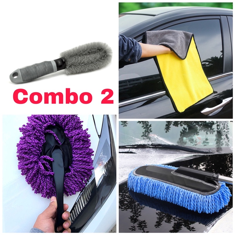 Bộ dụng cụ vệ sinh, rửa xe máy ô tô