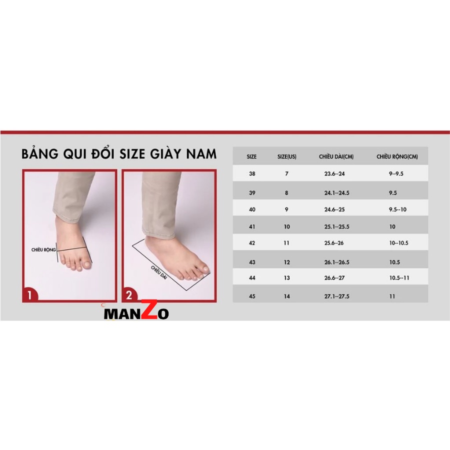 Dép xỏ ngón đế cao su nguyên khối siêu bền - Dép nam hàng hiệu MANZO - DN 104 - Manzo Store