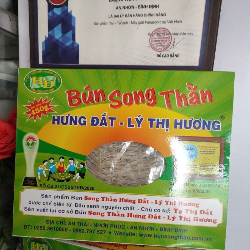 Bún làm từ đậu xanh Bún Song Thằn - đặc sản Bình Định (hiệu Hưng Đắt - Lý Thị Hương)