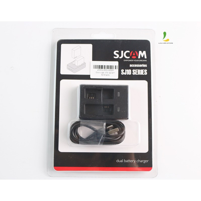 Dock sạc đôi SJCAM SJ10 Pro - Sạc nhanh chóng 2 pin cùng lúc, tự động ngắt điện khi pin được nạp đầy