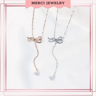 Dây chuyền nơ hót thời trang nữ, thiết kế tinh tế phù hợp cho đi tiệc, đi chơi, công sở
