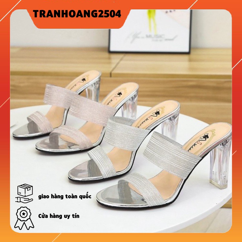 [ SẴN HÀNG- SHIP NGAY ] Dép cao 8.5cm quang ngang sohot tiểu thư0