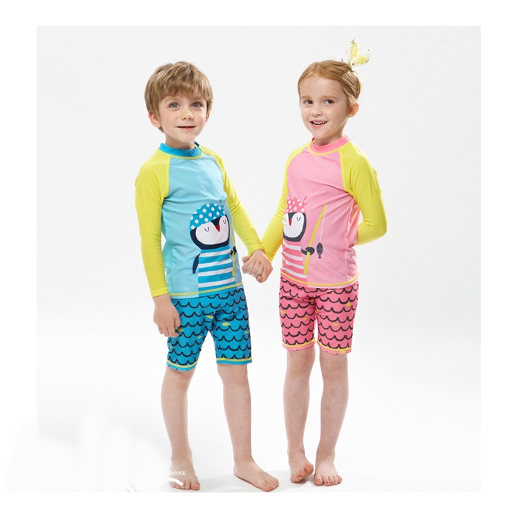 Đồ Bơi Bé Trai LUHAZO Tay Dài Bé Gái ChốngNắng Quảng Châu Hoạt Hình Dễ Thương Cho Bé