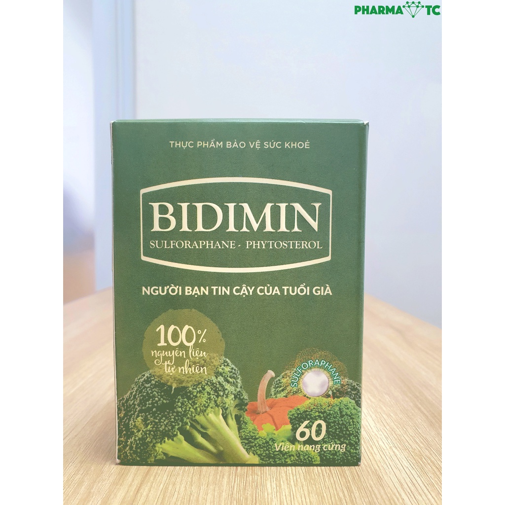 Viên tiểu đêm Bidimin, bổ thận, giảm tiểu buốt, giảm tiến triển u tiền liệt tuyến - Hộp 20 viên, 60 viên - PharmaOTC