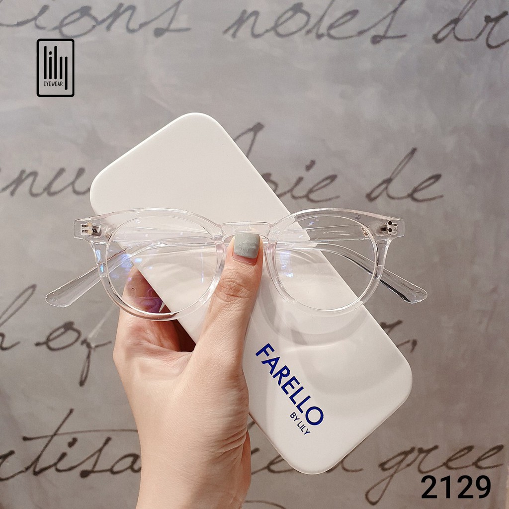  Gọng kính thời trang nam nữ mắt tròn giả cạn nhiều màu LILYEYEWEAR 2129 Milan