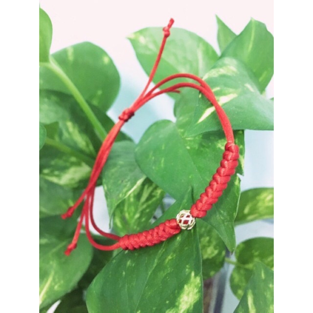 Vòng tay may mắn bi xi vàng 18k
