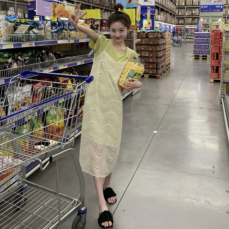 Đầm Hai Dây Dáng Dài Phong Cách Hàn Quốc Ngọt Ngào Thời Trang Mùa Hè Cho Nữ