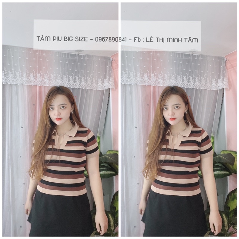 [Bigsize] Áo len sọc bigsize có hình thật (55-75kg )