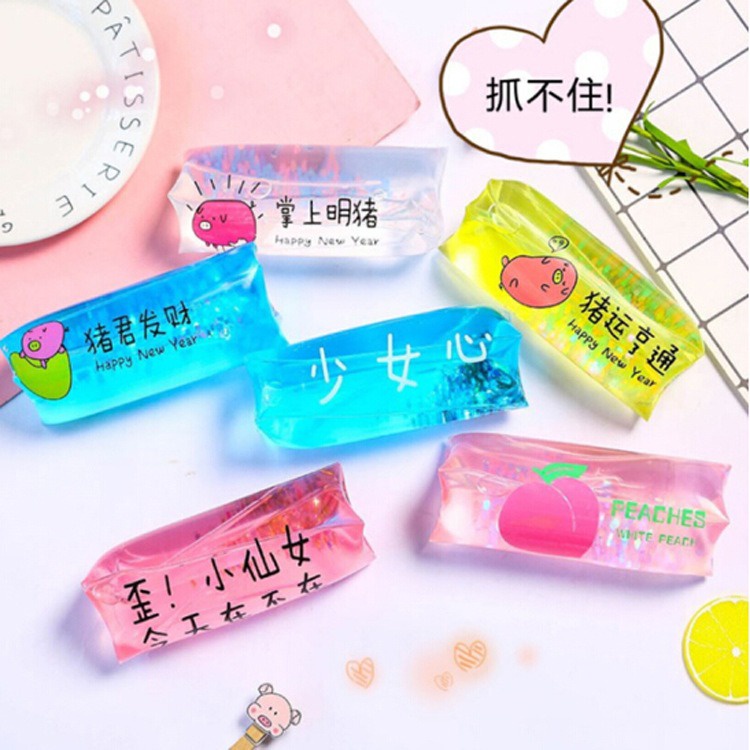 Đồ chơi TÚI TRƯỢT Charm Sao Squishy Gudetama trơn tuồn tuột trượt đố anh bắt được em bóp vui giải tỏa căng thẳng