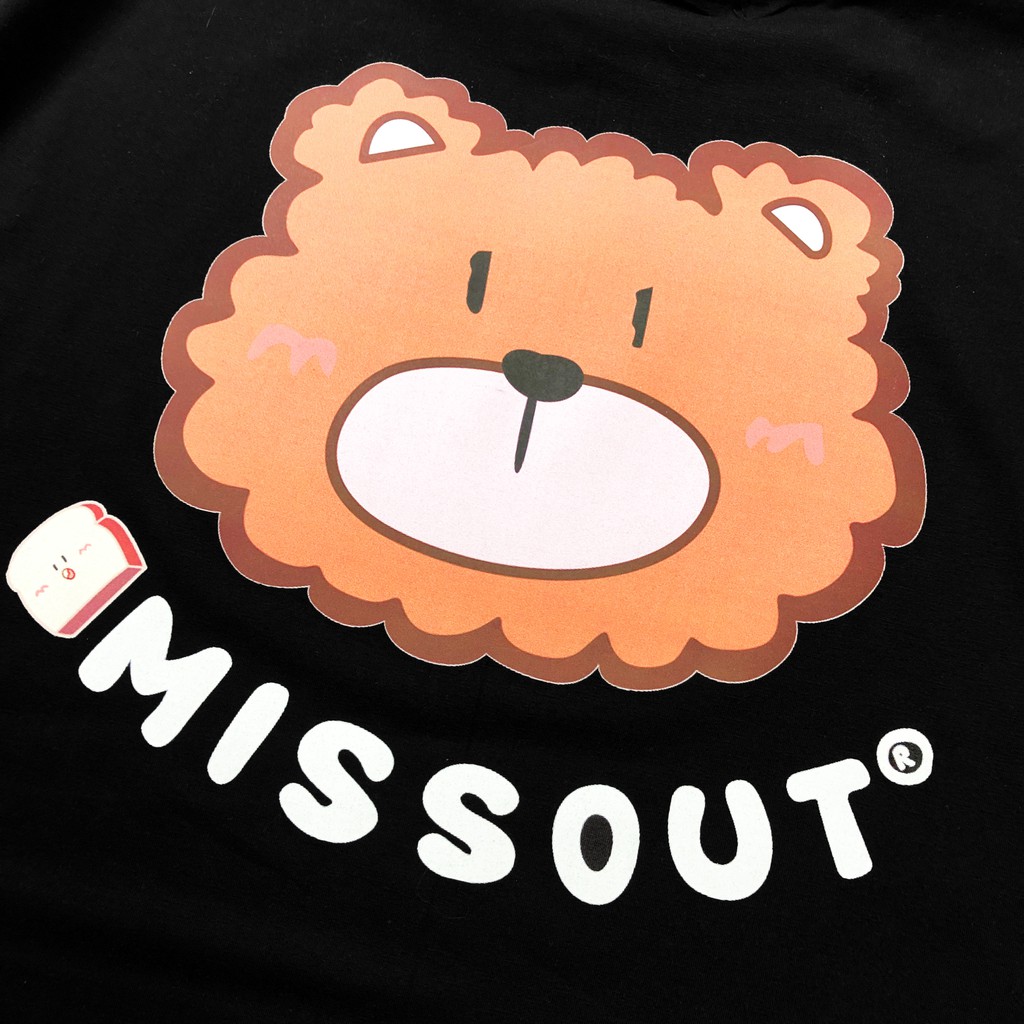 Áo thun nam nữ MISSOUT GẤU, Áo thun tay lỡ nam nữ UNISEX , Dricco_offcial