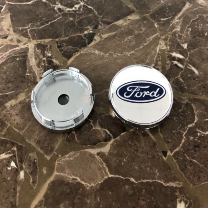 Logo chụp mâm bánh xe ô tô hãng Ford đường kính 60mm Nhựa ABS