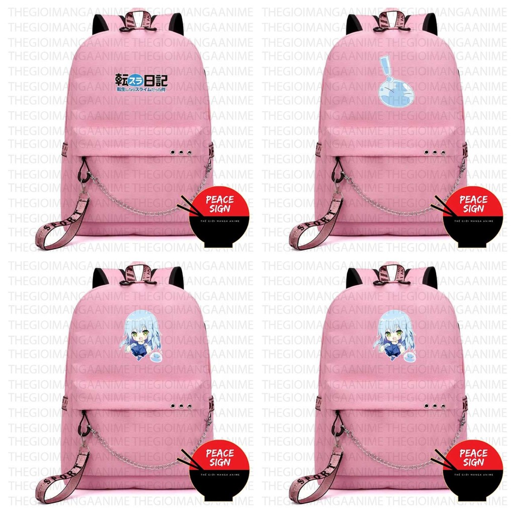 Balo thông minh HỒNG in hình Tensei-shitara Slime datta Ken Lúc đó, tôi đã chuyển sinh thành Slime