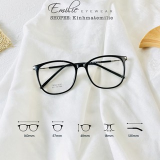 Kính nhựa dẻo bầu mảnh size to Emilie eyewear phụ kiện thời trang 8137
