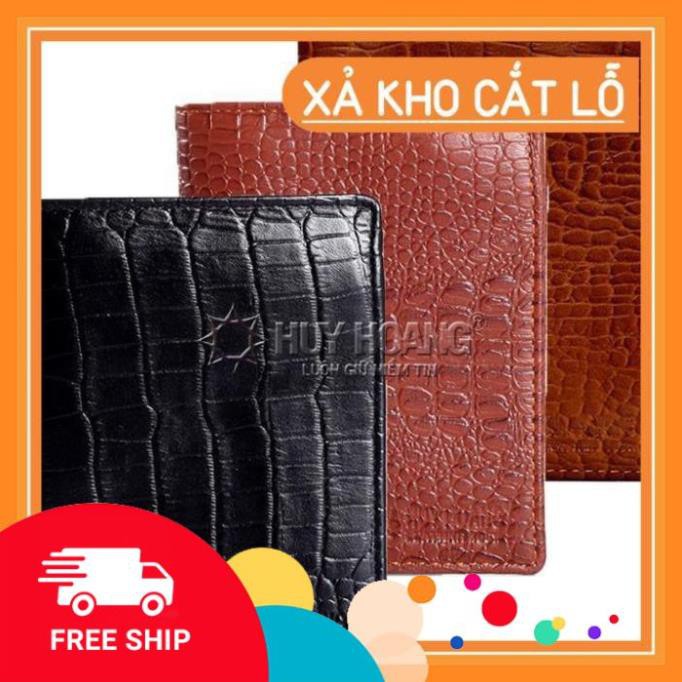 Ví nam da vân cá sấu kiểu đứng nhiều màu PH2119-20-21 + tặng 01 áo thun