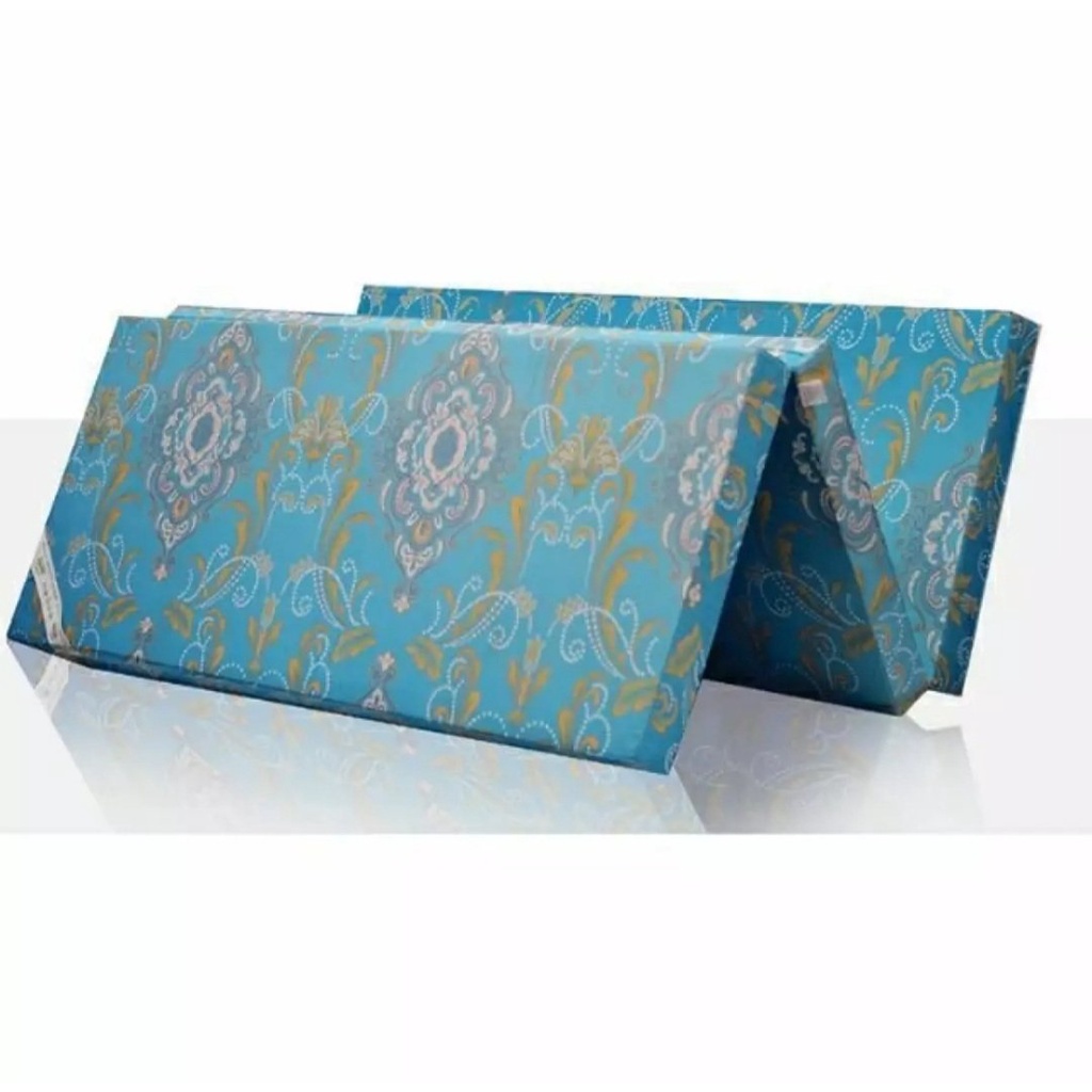 Nệm PE Hàn Quốc cao cấp gấp 3 ( 0.8m x 2m x 3cm) tặng 1 cặp áo gối 40x60cm màu ngẫu nhiên