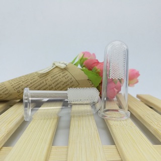 Tưa lưỡi silicon vệ sinh miệng cho bé
