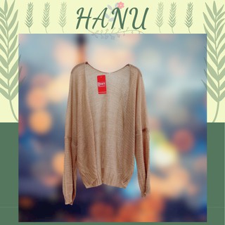 Áo cardigan len mỏng nữ, khoác ngoài form rộng kiểu dáng hàn quốc HANU