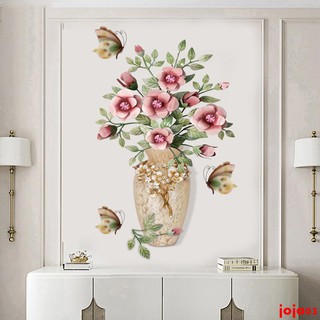 Miếng Dán Tường Hình Lọ Hoa 3d Phong Cách Châu Âu Hiện Đại