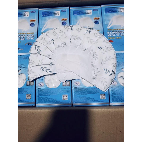 khẩu trang y tế Nhật 3D mask 5D mask hoạ tiết Famapro Nam Anh hộp 10 cái