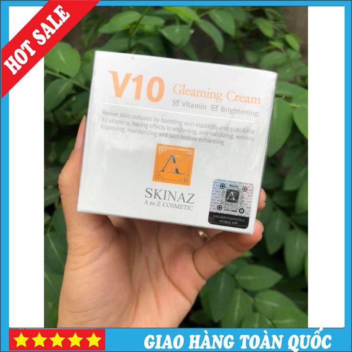 Kem V10 Skinaz Dưỡng Trắng Da Giảm Nám Tàn Nhang [Chính Hãng]