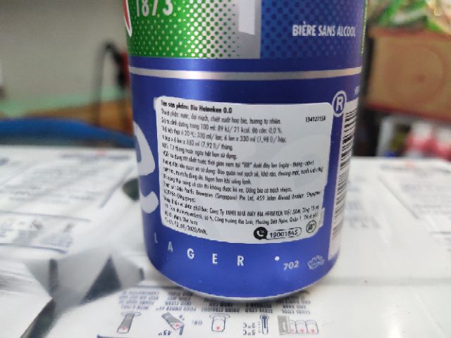 Bia heineken không cồn 0.0 dung tích 330ml nnk032