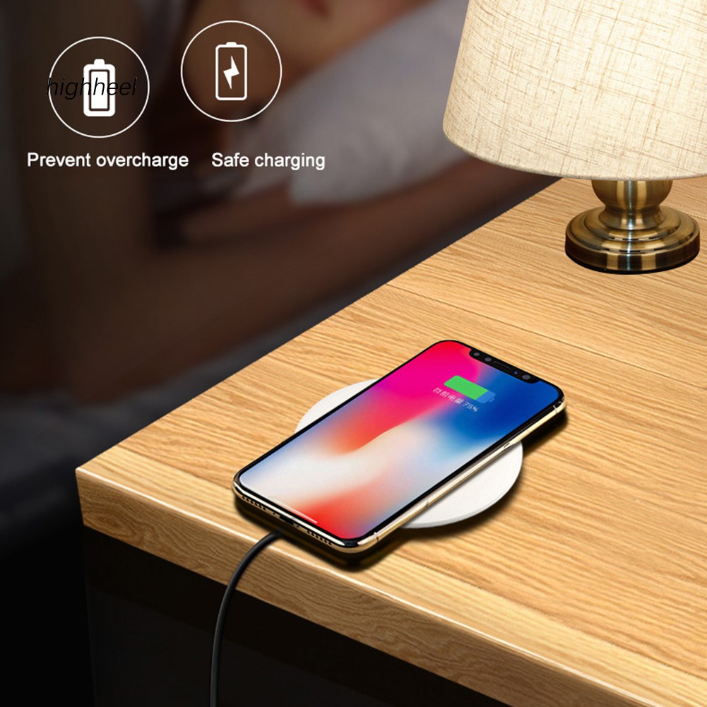 【OPHE】Portable Fast Charging Qi Wireless Mobile Phone Charger Pad for S-amsung iPhone