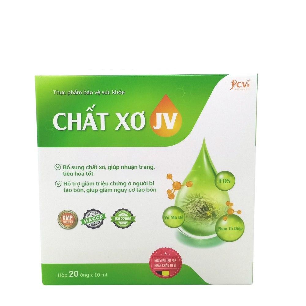 Chất xơ JV - Bổ sung chất xơ, giúp nhuận tràng, tiêu hóa tốt Dược CVI nguyên liệu từ Bỉ