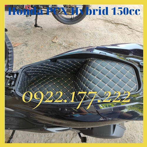 Lót cốp Da chống sốc, cách nhiệt dùng cho Honda PCX Hybrid 150cc, có túi đựng giấy tờ tiện dụng!