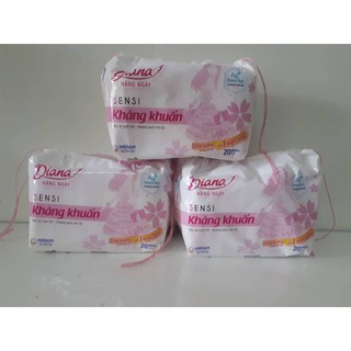 Combo 6 gói Diana sensi kháng khuẩn hằng ngày gói 20 miếng ( mẫu mới)